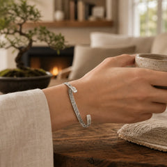 Inspirational Bracelets Personalized Gift for Her Him Engraved Mantra Cuff Bangle Crown Jewelry featuring