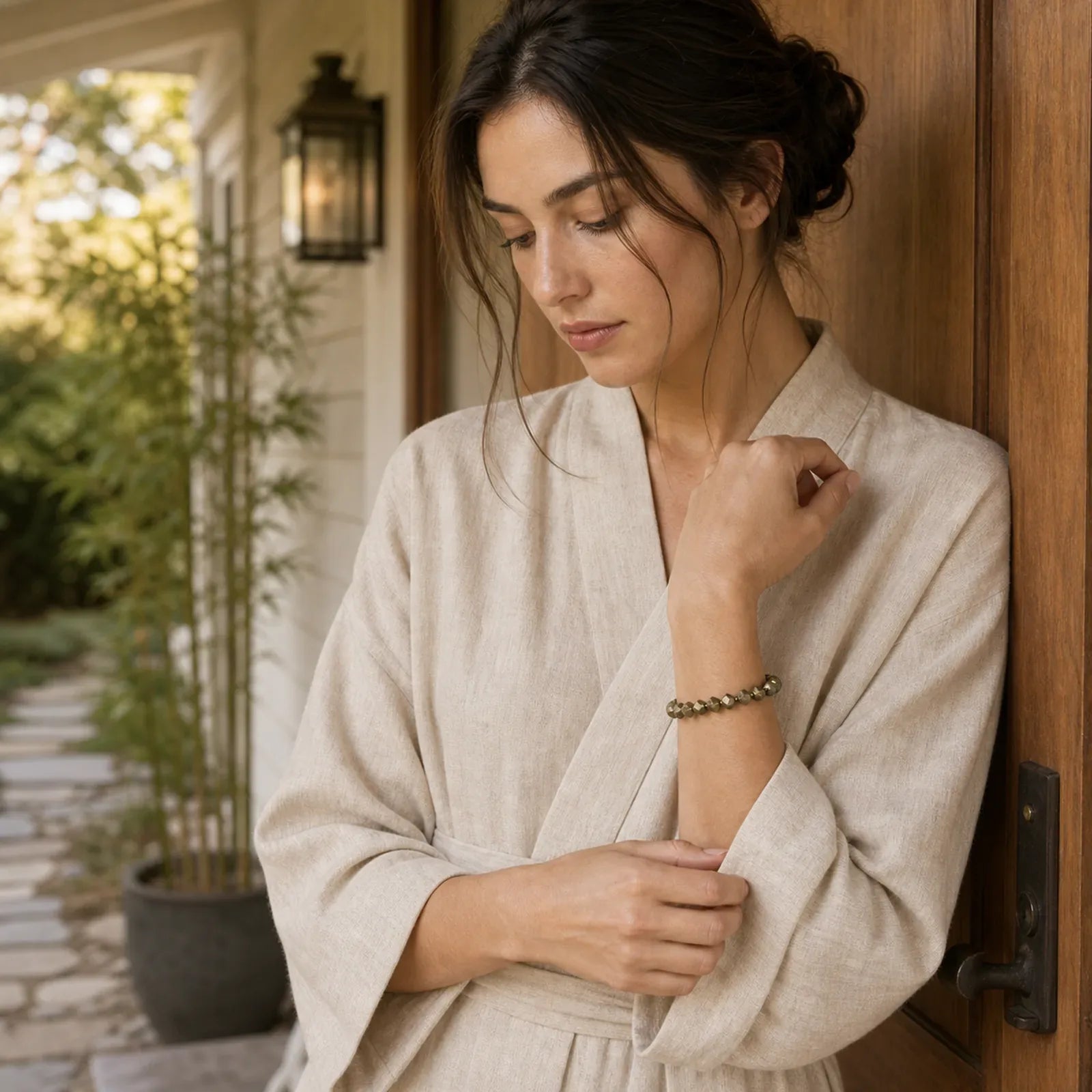 Irregular Beads Pyrite Protection Confidence Bracelet featuring Pyrite