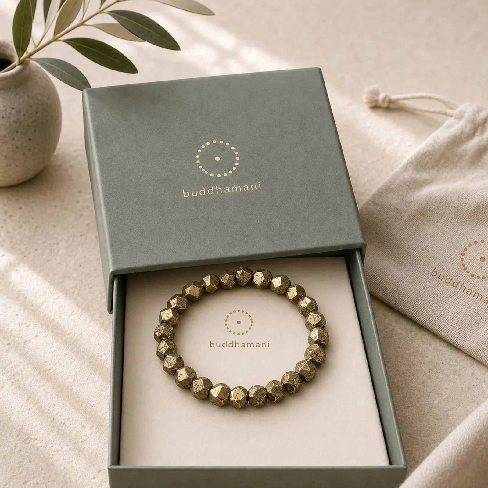 Irregular Beads Pyrite Protection Confidence Bracelet featuring Pyrite