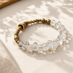 Irregular White Crystal Copper Clarity Bracelet featuring Clear Quartz / White Crystal, Copper
