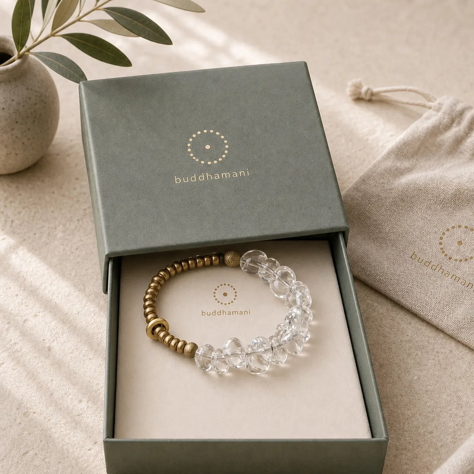 Irregular White Crystal Copper Clarity Bracelet featuring Clear Quartz / White Crystal, Copper