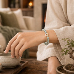 Jade Abundance Flower Bracelet featuring Jade