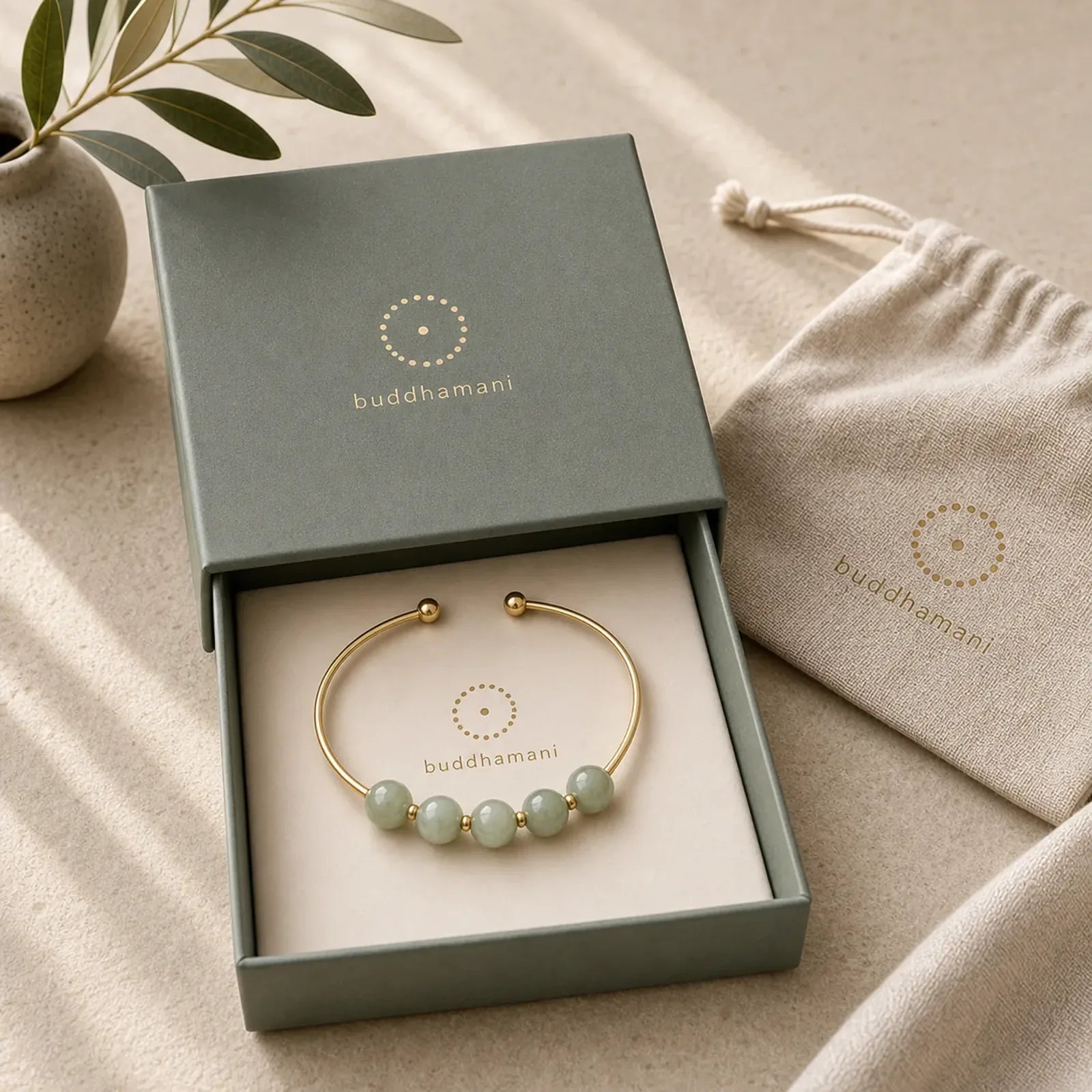 Jade Abundance Luck Blessing Bracelet Bangle featuring Jade
