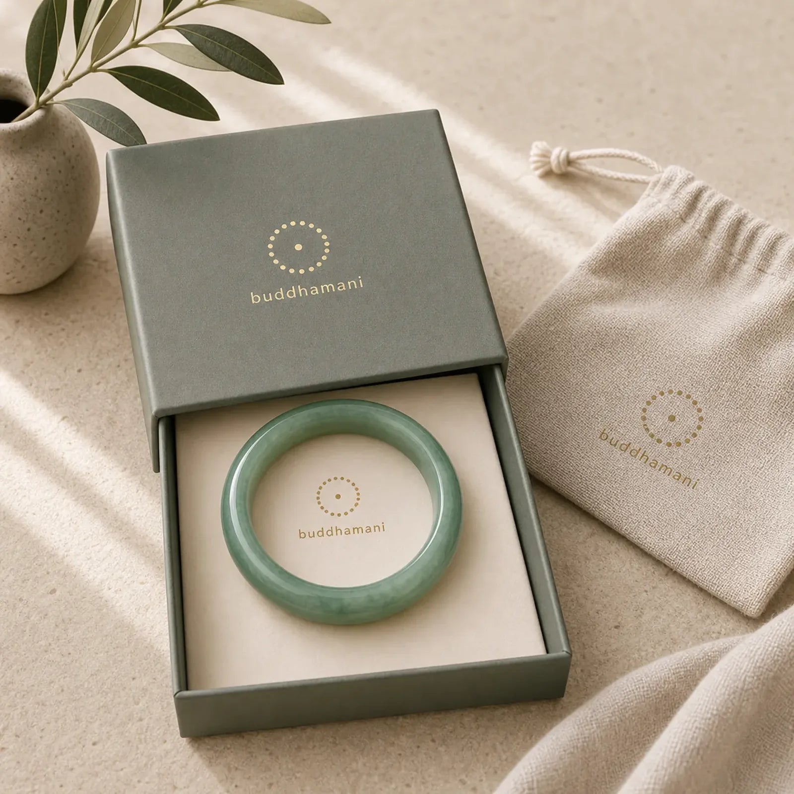 Jade Abundance Luck Healing Bangle Bracelet featuring Jade