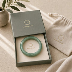 Jade Abundance Luck Healing Bangle Bracelet featuring Jade