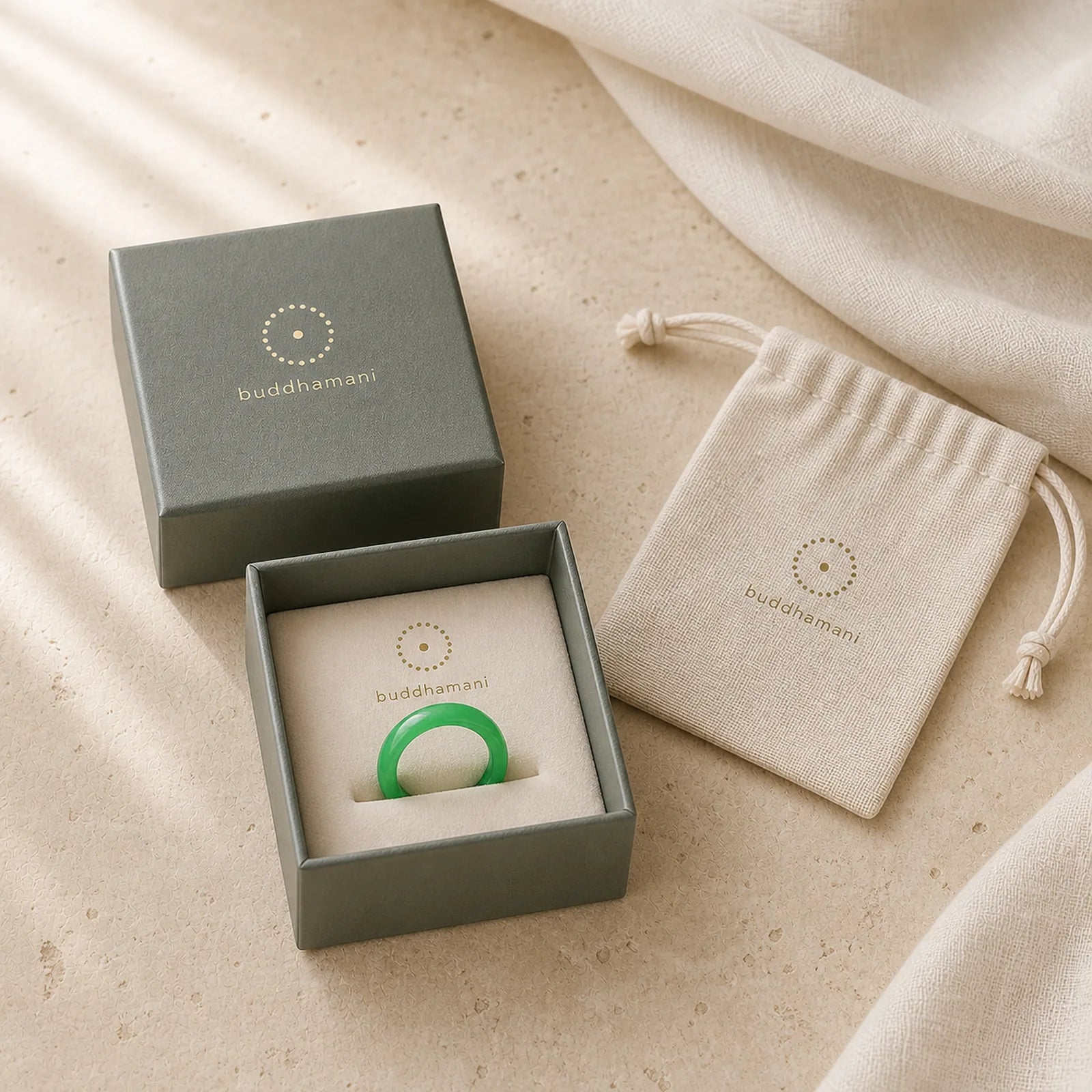 Jade Abundance Luck Ring featuring Jade