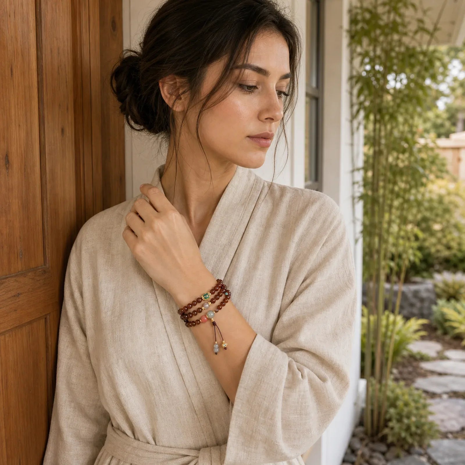 Jade Butterfly Gourd Prosperity Luck Bracelet Necklace featuring Jade, Butterfly, Feng Shui Butterfly