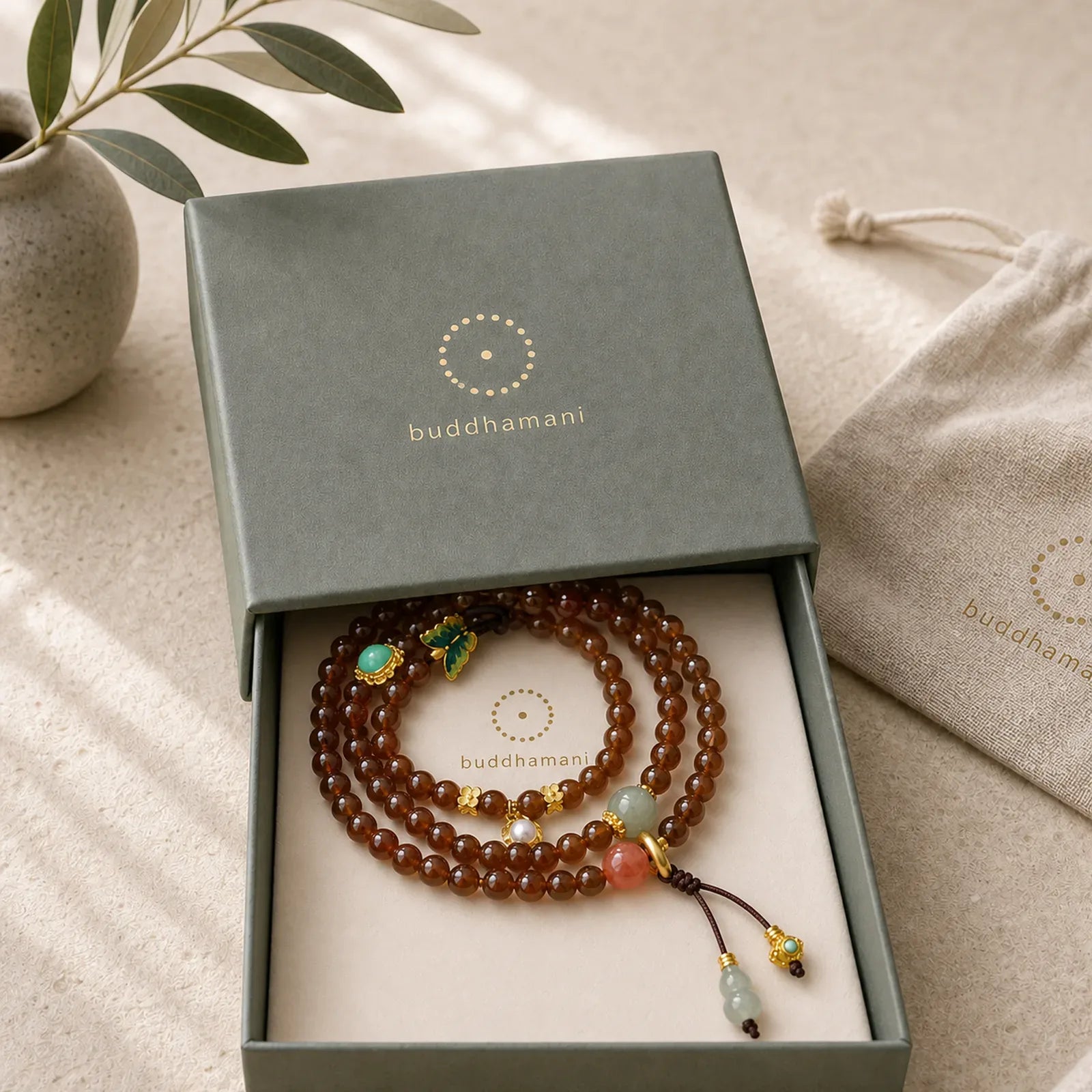 Jade Butterfly Gourd Prosperity Luck Bracelet Necklace featuring Jade, Butterfly, Feng Shui Butterfly