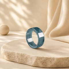 Jade Luck Abundance Prosperity Ring featuring Jade