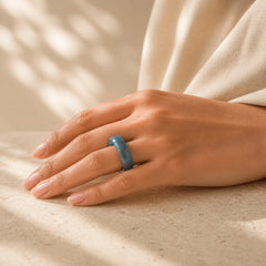 Jade Luck Abundance Prosperity Ring featuring Jade