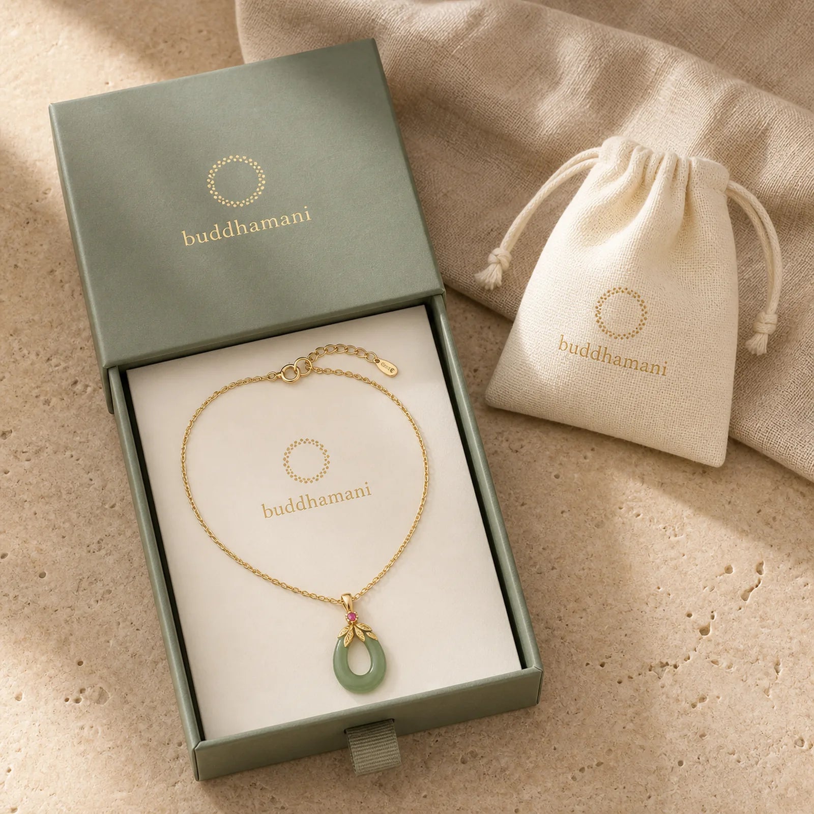 Jade Oval Pattern Blessing Fortune Necklace Pendant featuring Jade, Titanium Steel