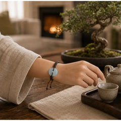 Jade Peace Buckle Hand-Woven Tranquility Adjustable Bracelet featuring Jade, Peace Buckle, Copper