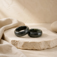 Jade Prosperity Luck Abundance Ring featuring Jade