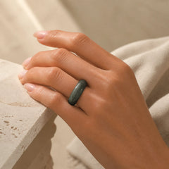 Jade Prosperity Luck Abundance Ring featuring Jade