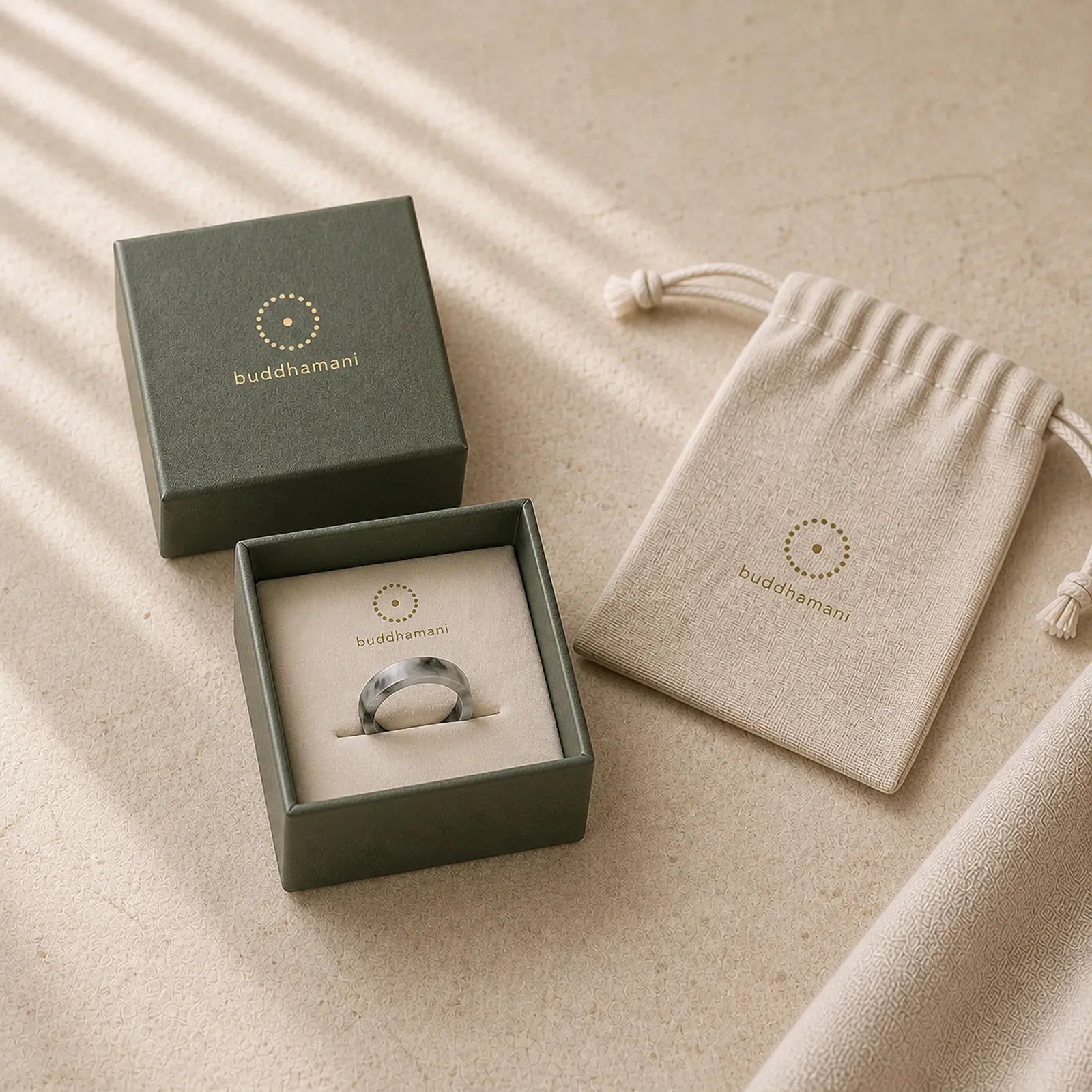 Jade Prosperity Luck Ring featuring Jade