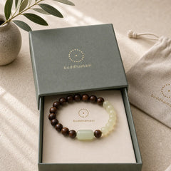 Jade Sandalwood Luck Abundance Bracelet featuring Jade, Sandalwood