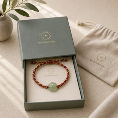 Jade Sun Braided Rope Abundance Bracelet featuring Jade