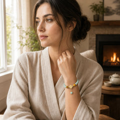 Jade Yellow Tiger Eye Prosperity Bracelet featuring Jade, Tiger Eye