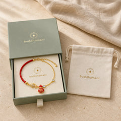 Koi Fish Attract Wealth Gourd Charm Design Red String Luck Bracelet featuring Koi Fish, Red String, Yin Yang Symbol