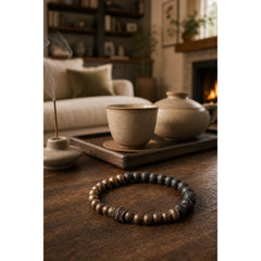 Lava Rock Beads Adsorb Negative Energy Copper Bracelet featuring Lava Rock, Copper
