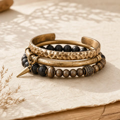 Lava Rock Stone Copper Balance Cuff Bracelet Bangle (Extra 30% Off | USE CODE: FS30) featuring Lava Rock, Copper