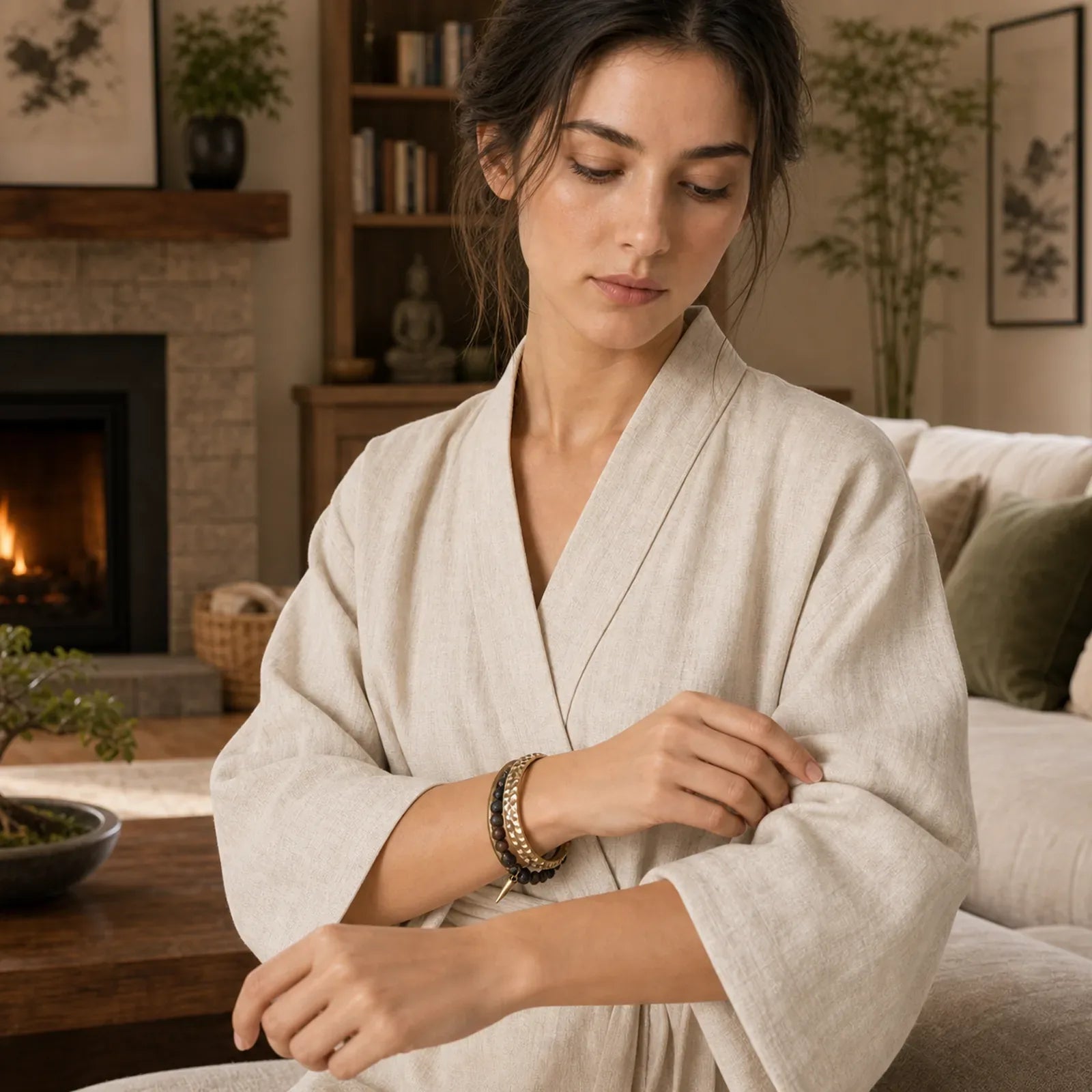 Lava Rock Stone Copper Balance Cuff Bracelet Bangle (Extra 30% Off | USE CODE: FS30) featuring Lava Rock, Copper