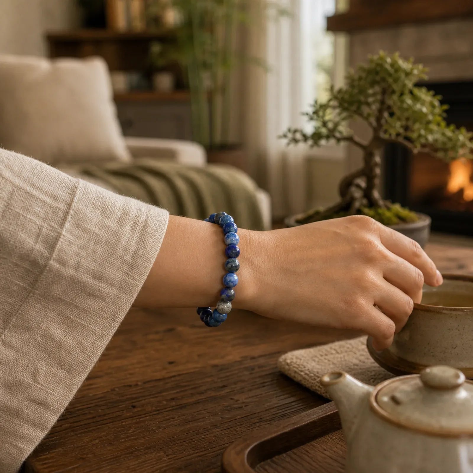 Lazurite Positive Balance Bracelet featuring Lapis Lazuli (Lazurite)