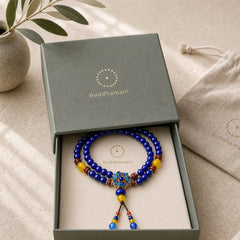 Lazurite Yellow Agate Positive Bracelet featuring Lapis Lazuli (Lazurite), Yellow Agate