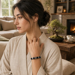 Leather Hand-Woven Strength Double Layer Braided Bracelet featuring Titanium Steel