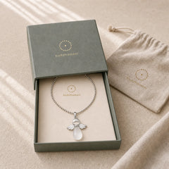 Little Angel Wings Natural Crystal Luck Necklace Pendant (Extra 35% Off | USE CODE: FS35) featuring Clear Quartz / White Crystal, Rose Quartz, Black Onyx