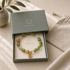 Liuli Glass 925 Sterling Silver Copper Keep Away Evil Spirits Bracelet featuring Silver, Copper, Five Elements