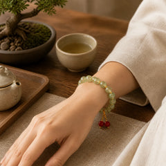 Liuli Glass Bead Blessing Harmony Bracelet featuring Five Elements