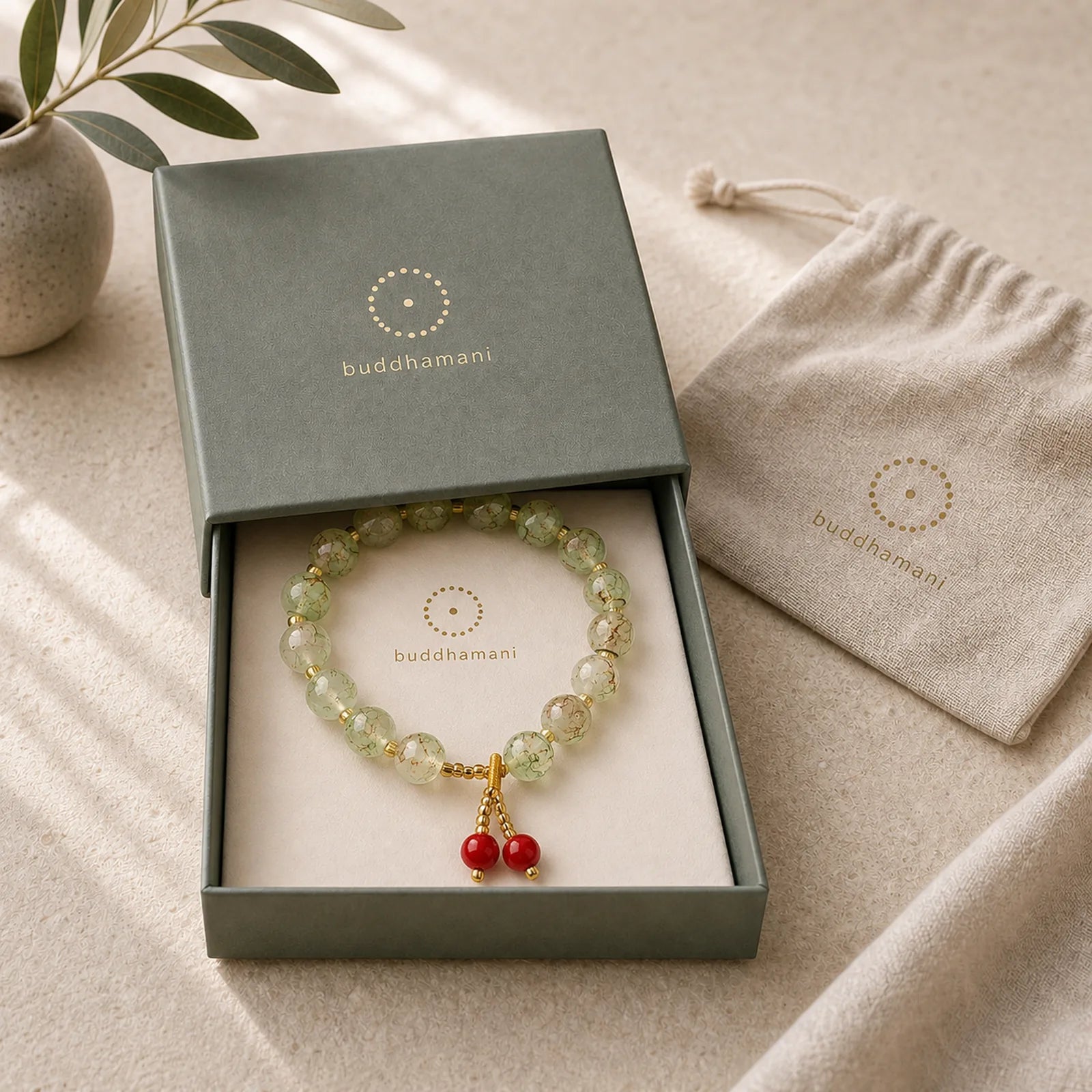 Liuli Glass Bead Blessing Harmony Bracelet featuring Five Elements