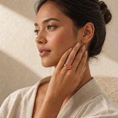 Liuli Iris Flower Wisdom Ring featuring