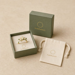 Liuli Pear Blossom Flower Wisdom Ring featuring