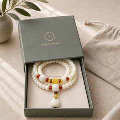 Lotus Bodhi Seed Mala 108 Beads Protection Bracelet featuring Lotus, Bodhi Seed, Jade