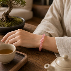 Lovely Cat Head Red Agate Spiritual Beads Bracelet featuring Red Agate