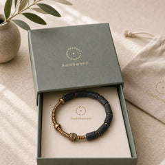 Luck Wealth Black Lava Rock Beads Copper Bracelet featuring Lava Rock, Copper