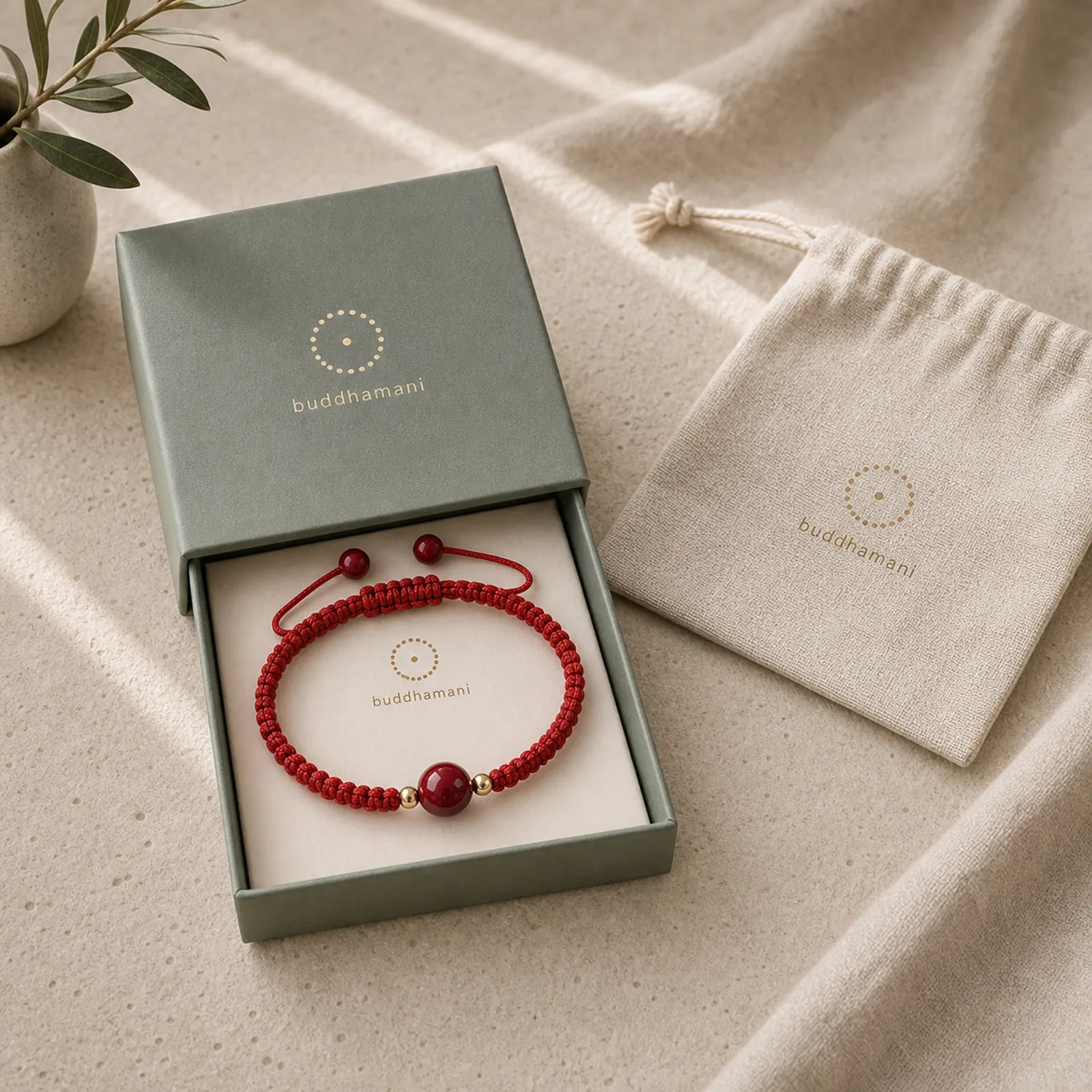 Lucky Cinnabar Bead Blessing Red String Bracelet featuring Cinnabar, Red String