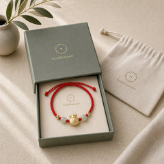 Lucky Money Bag Fu Character Jade Bead Luck Braided Bracelet featuring Fu Character, Jade, Red String