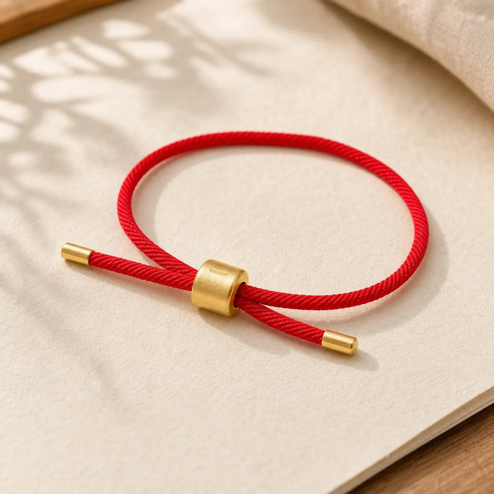 Lucky Red String Bracelet featuring Red String, Copper, Silver