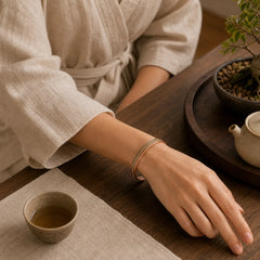 Magnetic Copper Balance Adjustable Cuff Bracelet Bangle Ring featuring Copper
