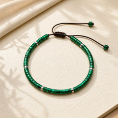 Malachite Anti-Anxiety Spacer Bead Bracelet featuring Malachite