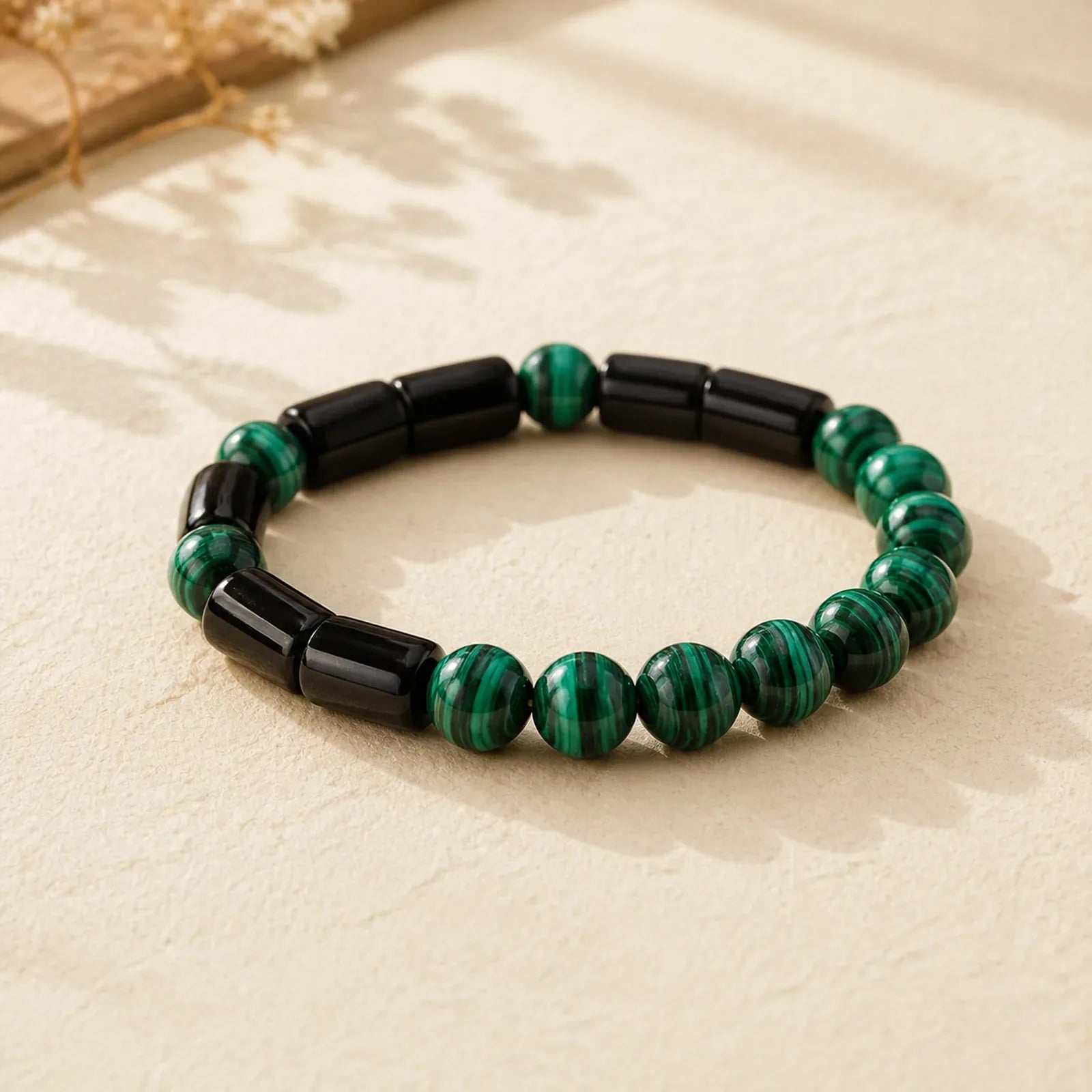 Malachite Black Tourmaline Purity Bracelet featuring Malachite, Tourmaline