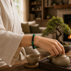 Malachite Black Tourmaline Purity Bracelet featuring Malachite, Tourmaline