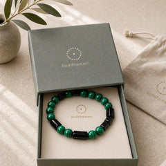 Malachite Black Tourmaline Purity Bracelet featuring Malachite, Tourmaline