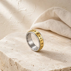 Mantra Titanium Steel Balance Rotatable Ring featuring Titanium Steel