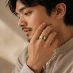 Mantra Titanium Steel Balance Rotatable Ring featuring Titanium Steel