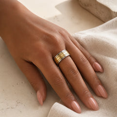 Mantra Titanium Steel Balance Rotatable Ring featuring Titanium Steel