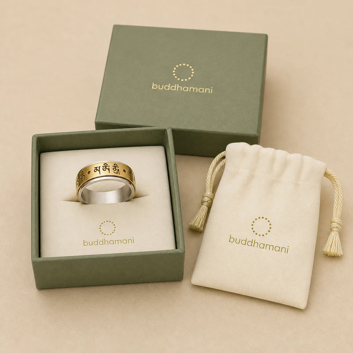 Mantra Titanium Steel Balance Rotatable Ring featuring Titanium Steel